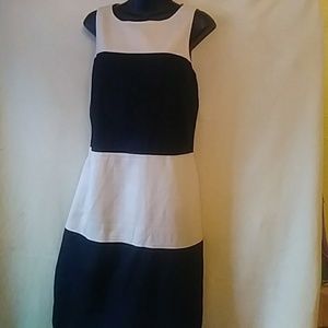 Banana Republic tan/black color block dress-sz 14T